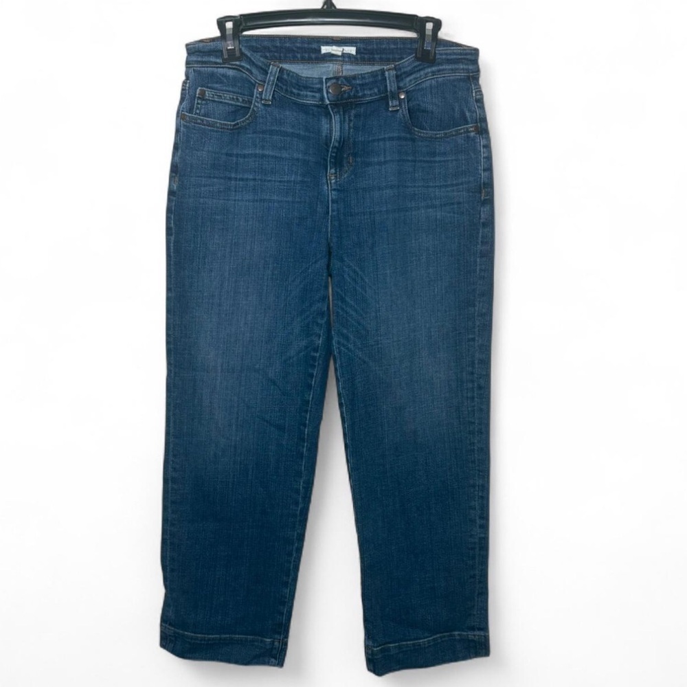 Eileen Fisher Cropped Straight Leg Blue Jeans Women’s Size 6
